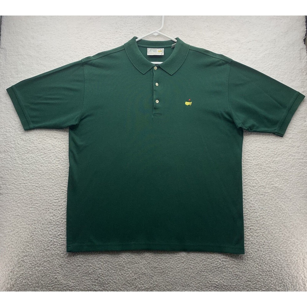 VTG Augusta National Masters Polo Shirt Mens XL Green Golf Relaxed Fit Preppy